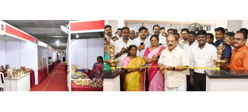 தமிழ்நாடு கைத்திறத் தொழில்கள் வளர்ச்சிக் கழகம் சார்பில் கைவினைப்பொருட்கள் கண்காட்சியினை அமைச்சர் தா.மோ. அன்பரசன் திறந்து வைத்தார்...