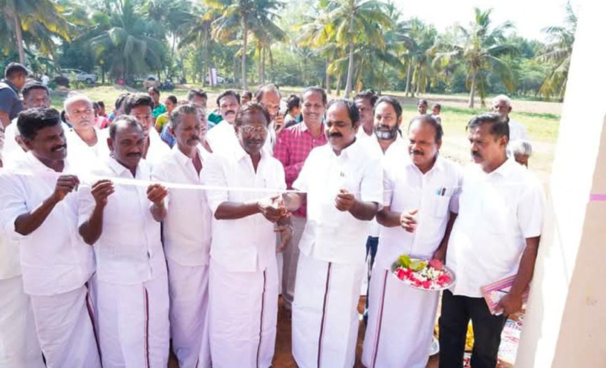 புதிய மேல்நிலை நீர் தேக்க தொட்டியை அமைச்சர் சிவ. வீ மெய்ய நாதன் திறந்து வைத்தார்...