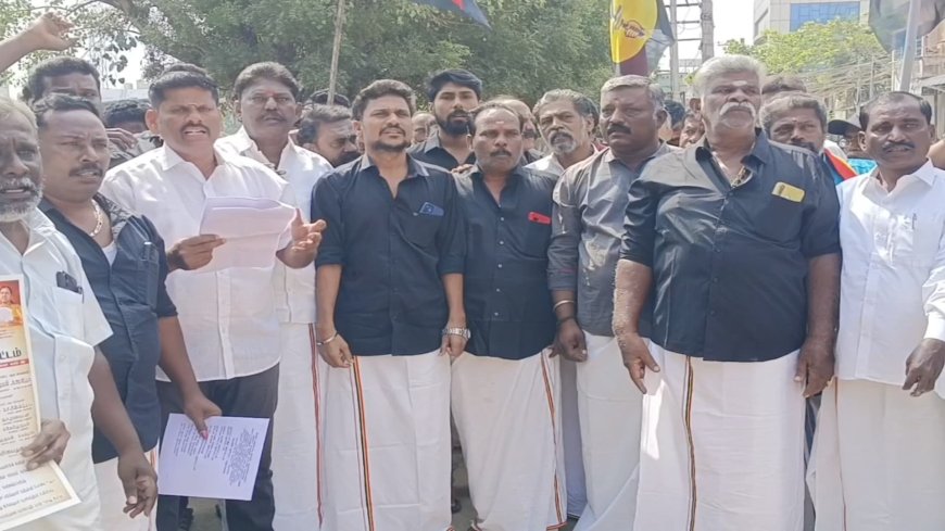 பெண்களுக்கு பாதுகாப்பை வலியுறுத்தி தேமுதிக சார்பாக திமுக அரசை கண்டித்து  ஆர்ப்பாட்டம்...