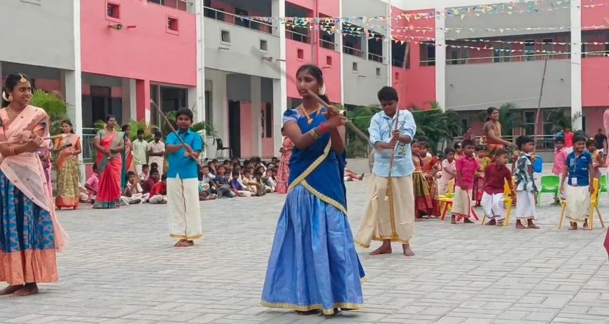 பழனியில் தனியார் பள்ளியில் பொங்கல் விழா கொண்டாட்டம்: பாரம்பரிய விளையாட்டுகளை விளையாடி மகிழ்ந்த குழந்தைகள்...