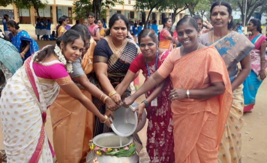 புனித லூர்தன்னை பெண்கள் மேல்நிலைப் பள்ளியில் பொங்கல் விழா...