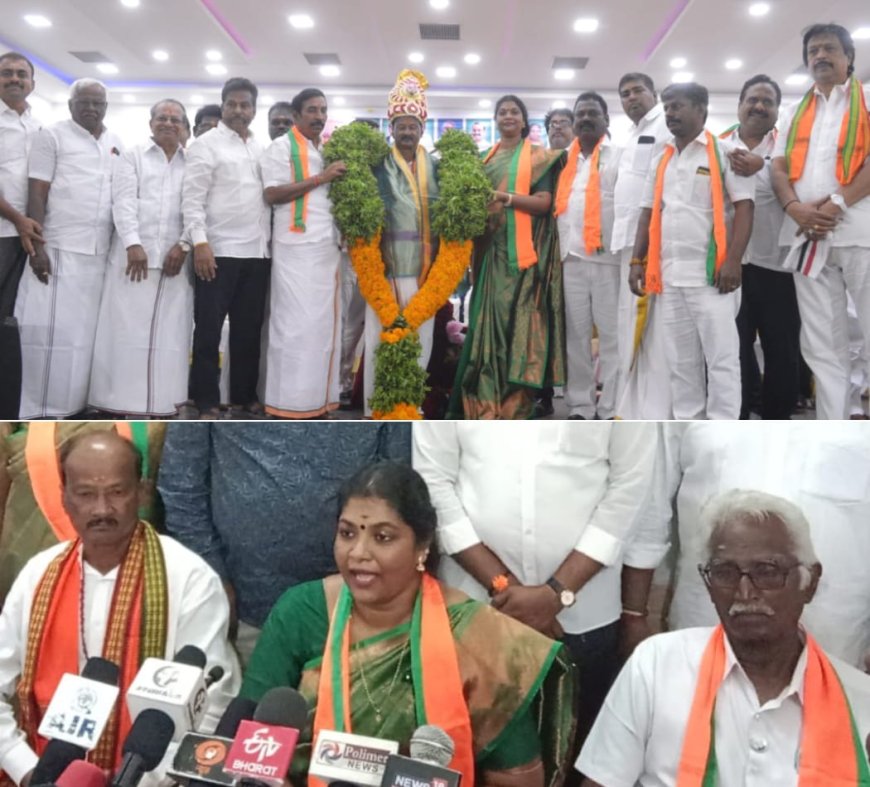 வேலூர் மாவட்ட பா.ஜ.க. தலைவராக பொறுப்பேற்ற தசரதனுக்கு பதவியேற்பு விழா..!!