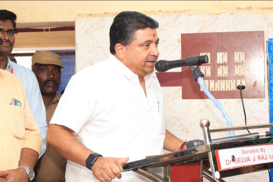 கல்வியும்,சுகாதாரமும் இரு கண்களாக கருதி முதலைமைச்சர் வழியில் அமைச்சர்கள் பணியாற்றி வருகிறோம்: பள்ளி விழாவில் அமைச்சர் பழனிவேல் தியாகராஜன் பேச்சு...