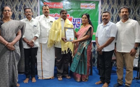 சமூக ஆர்வலரைப் பாராட்டிய லட்சியம் படைப்பாளர் களம்!