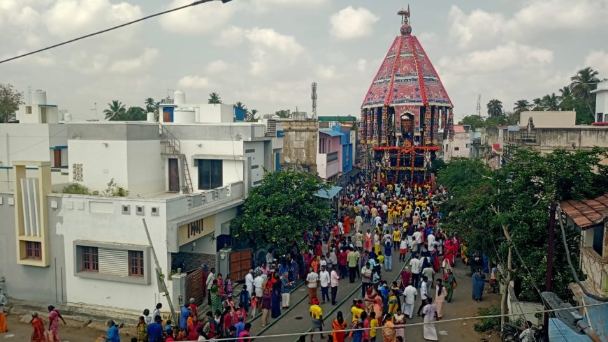 லால்குடி அருள்மிகு சப்தரிஷீஸ்வரர் கோயிலில் பங்குனி தேரோட்டம் ...