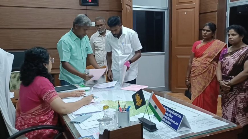 முசிறி சட்டமன்றத் தொகுதியில் சாமானிய மக்கள் நல கட்சி வேட்பாளர் வேட்பு மனு தாக்கல் செய்தார்...