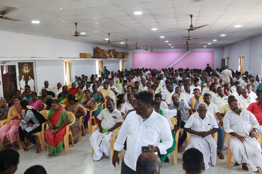மணப்பாறை அருகே ஶ்ரீரங்கம் சட்டமன்ற தொகுதி திமுக வேட்பாளர் அறிமுகக் கூட்டம் கூட்டம்...