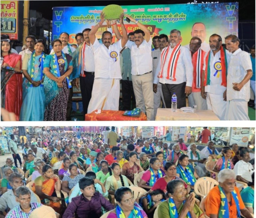 வெற்றித் தமிழர் முன்னேற்ற கழக பொதுக்கூட்டத்தில் நிறுவனத் தலைவர் ஜி.இராதாகிருஷ்ணன் எழுச்சி உரை....