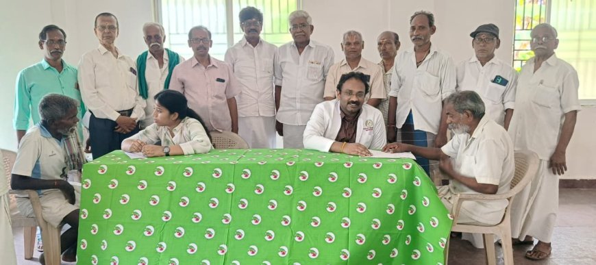 தஞ்சை மீனாட்சி மருத்துவமனை சார்பாக விவசாயிகளுக்கு சிறப்பு சிறுநீரக மருத்துவ முகாம்...
