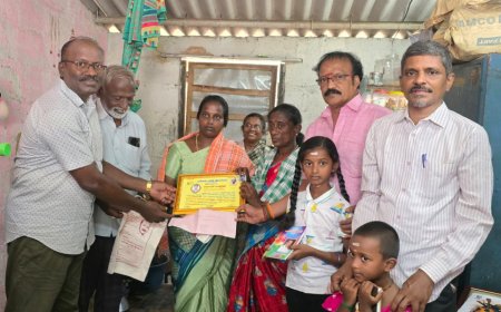 மூளைச்சாவு அடைந்தவர் உடல் உறுப்புகளை  கொடை அளித்த குடும்பத்தினரை பாராட்டிய மக்கள் சக்தி இயக்கத்தினர்!