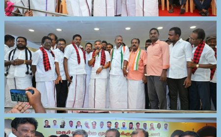 நெல்லை தொகுதி திமுக வேட்பாளரை ஆதரித்து மதச்சார்பற்ற முற்போக்கு கூட்டணி கட்சிகளின் செயல் வீரர்கள் கூட்டம் ....