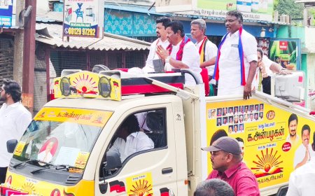 திமுக வேட்பாளர் க.அன்பழகன் தீவிர வாக்கு சேகரிப்பு...