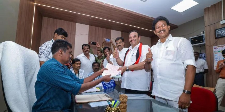 நட்சத்திர தொகுதியில் வேட்பு மனு தாக்கல் செய்த திமுக எம்எல்ஏ இனிக்கோ இருதயராஜ்...