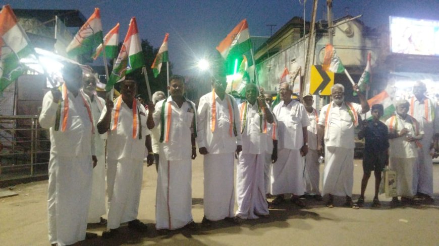 இந்திய தேசிய காங்கிரஸ் சார்பாக  உதயசூரியனுக்கு வாக்கு சேகரிப்பு...