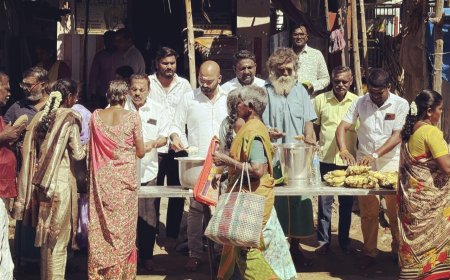 குளித்தலை ஶ்ரீ மாரியம்மன் திருத்தேர் திருவிழாவை முன்னிட்டு அனைத்திந்திய இந்து திருக்கோயில்கள் பாதுகாப்பு சங்கத்தின் சார்பாக மாபெரும் அன்னதான விழா: