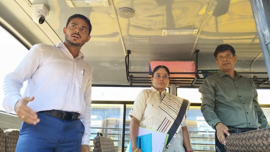 புதிய கல்வியாண்டை முன்னிட்டு தனியார் பள்ளி பேருந்துகள் மீது தீவிர ஆய்வு மேற்கொண்ட கோவை  மாவட்ட ஆட்சியர் பவன்குமார்...