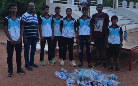 உலக சுற்றுச்சூழல் தினத்தையொட்டி பிளாஸ்டிக் அகற்றும் பணி...