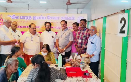 அகில பாரத ஐயப்ப சேவா சங்கம் மற்றும் மதுரை அரவிந்த் கண் மருத்துவமனை இணைந்து நடத்திய இலவச கண் பரிசோதனை முகாம்...