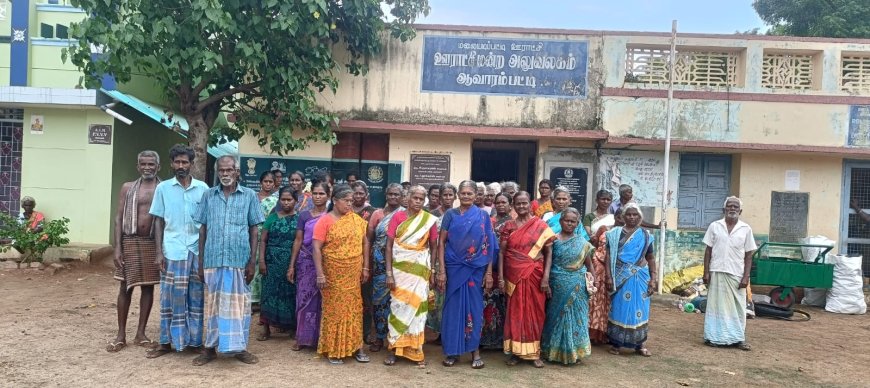 மணப்பாறை அருகே 100 நாள் வேலை திட்டத்தில் பணிவழங்காததை கண்டித்து தொழிலாளர்கள் ஊராட்சி மன்ற அலுவலகத்தை முற்றுகையிட்டு போராட்டம்...